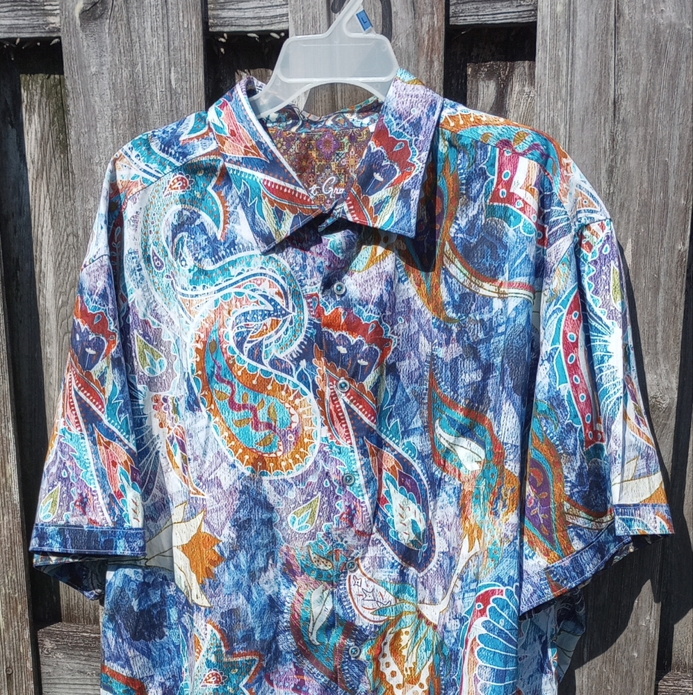 Robert Graham limited edition 3XL short sleeve shirt button down - Picture 5 of 8